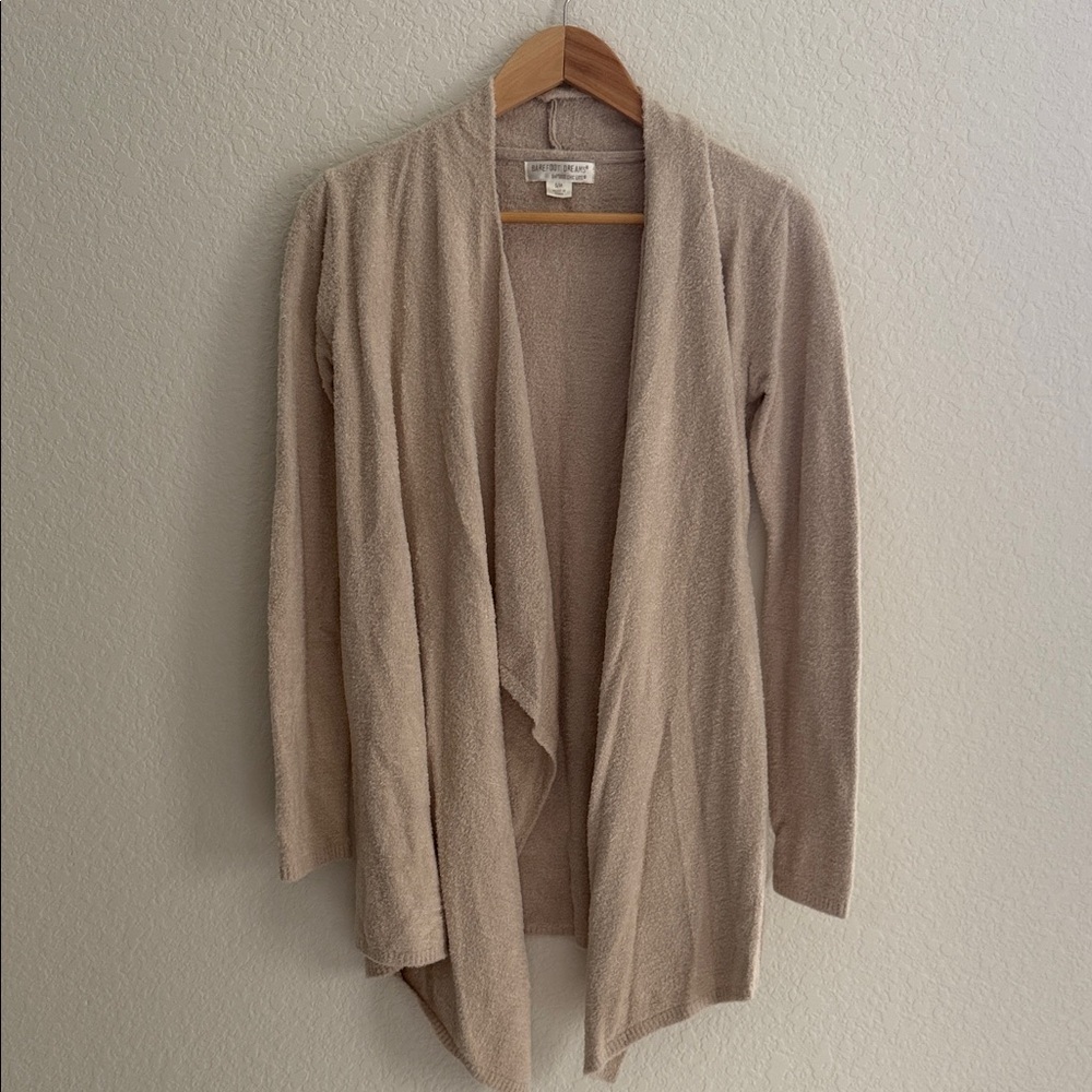 Barefoot Dreams Bamboo Chic Lite Beige Open Cardigan Size S/M - Picture 2 of 8